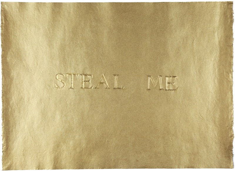 BORIS+NATASCHA, 2010, Oracle from the grave of Samuel Beckett, Paris, frottage on handmade paper, 47 x 66 cm, unique piece