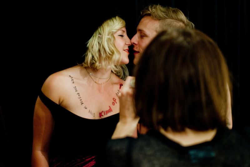 Natascha photographs Annica & Simon during her Agent Provocateur happening at Anna Pappas Gallery, Melbourne 2012, photo by Tristan Davies
