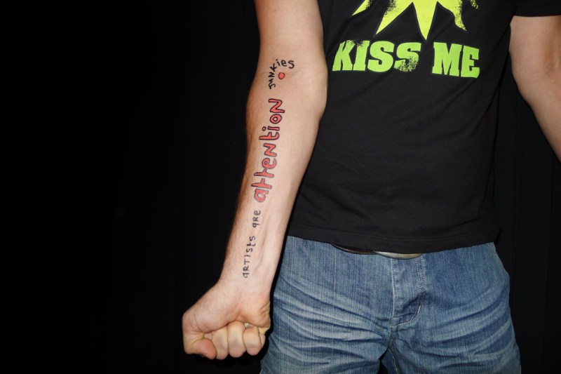 Natascha Stellmach, Shane wearing Svenska Larm, Stockholm, Sweden, 2012