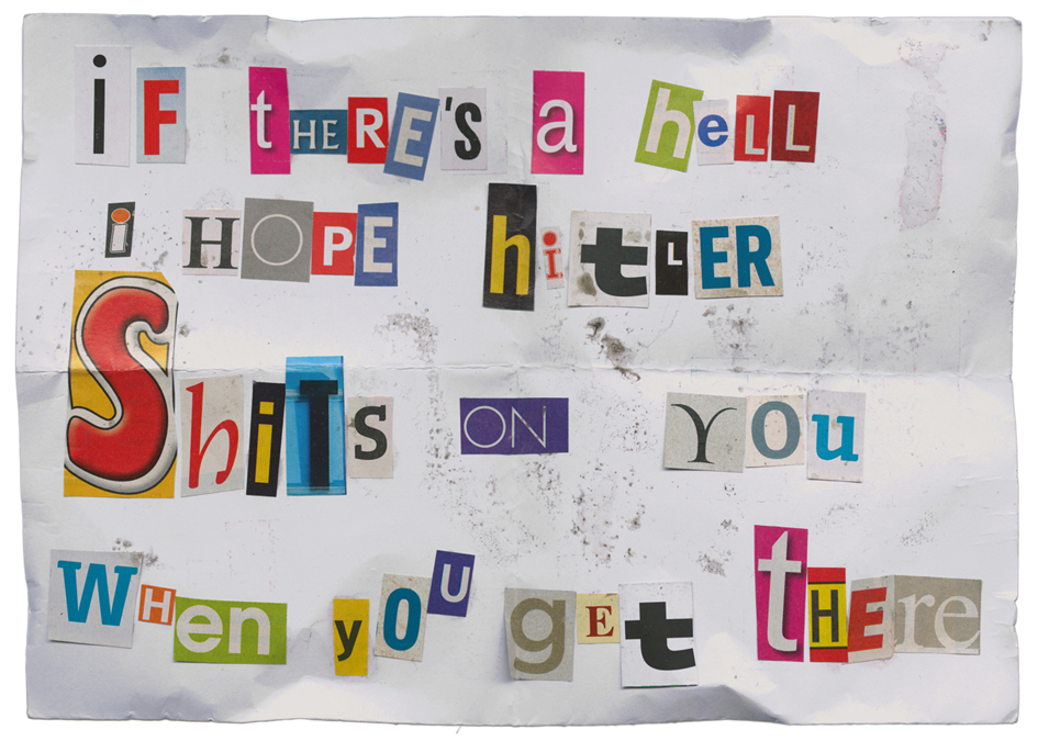 Natascha Stellmach, Threat by SpunkyDory, UK (sent to the artist), ink on photo rag, 30 x 40 cm, 2010