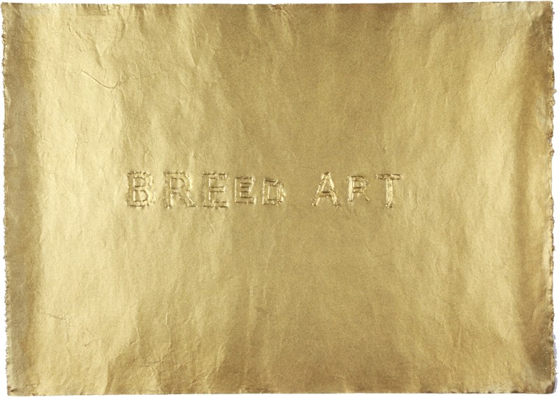 BORIS+NATASCHA, 2010, Oracle from the grave of André Breton, Paris, frottage on handmade paper, 47 x 66 cm, unique piece