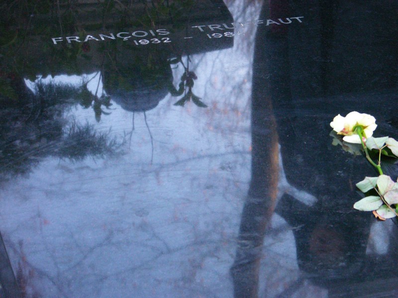 BORIS + NATASCHA at Francois Truffaut's grave, making Focus, Montmartre cemetery, Paris, 2010
