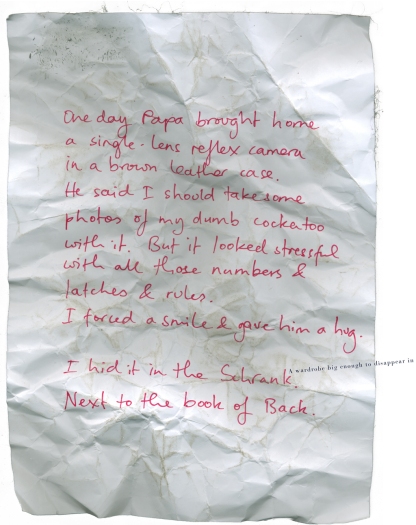 Natascha Stellmach, I threw away the note I wrote you, 2007, ink on photo rag, 15 x 12 cm