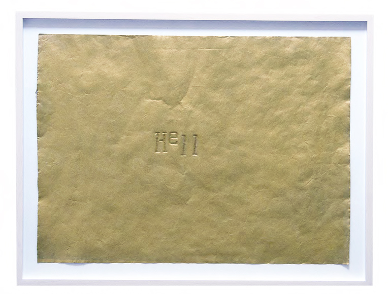 BORIS+NATASCHA, 2011, Oracle from the grave of Klara & Alois Hitler, Leonding, Austria, frottage on handmade paper, 47 x 66 cm, unique piece