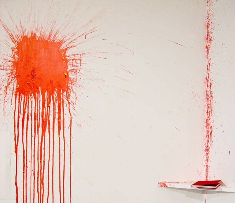 © Natascha Stellmach, Installation view (detail): The Book of Back, mixed media, artist book, Fotogalerie Wien, Austria, 2010