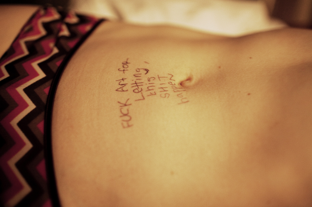 Natascha wearing GibsonGeek93, USA, 2012, ink on photo rag, 40 x 60cm