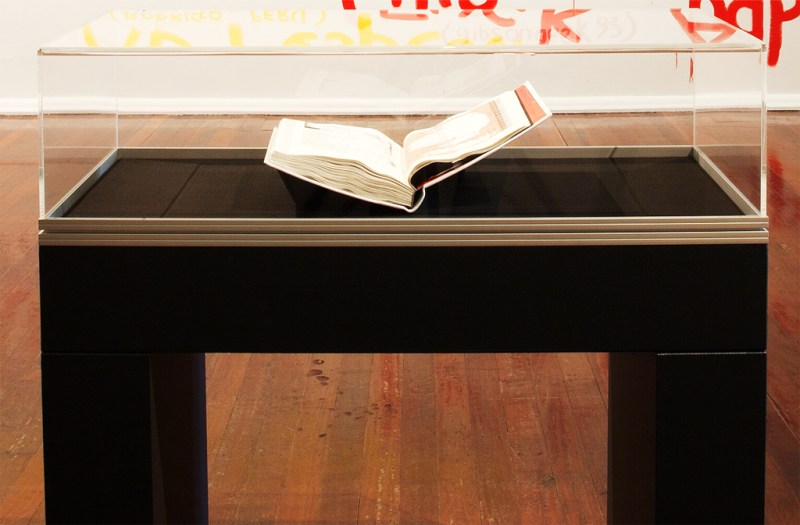 Natascha Stellmach, Installation view, "Rape Me" (artist book), PICA, Australia, 2010
