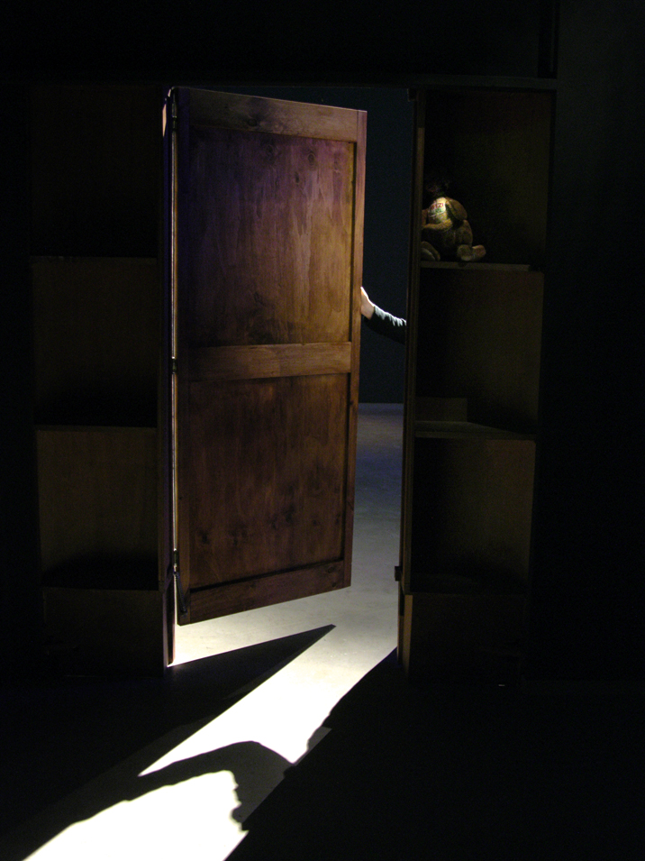 Natascha Stellmach, Installation view: The Book of Back, 2007, entering through the wardrobe at ACP Sydney, 2007