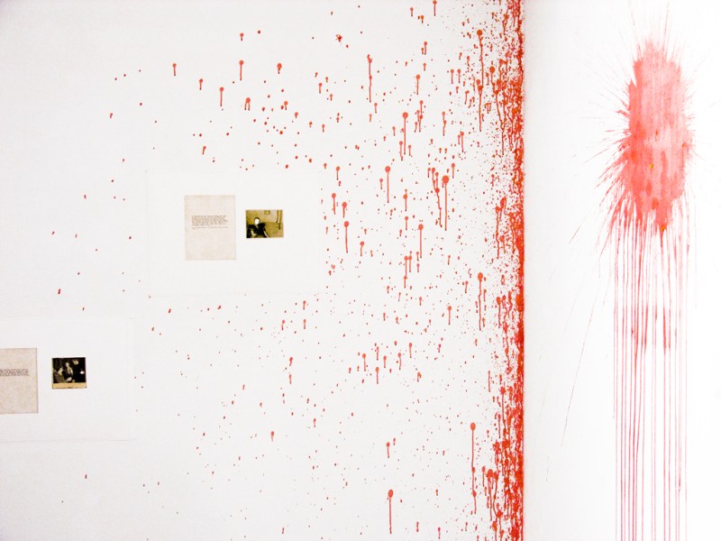 Natascha Stellmach, Installation view (detail), Blood, Fotogalerie Wien, Vienna, 2010