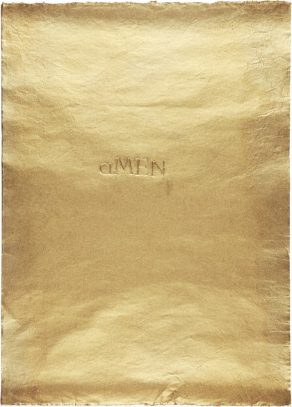 BORIS+NATASCHA, 2009, Oracle from the grave of Max Ernst, Paris, frottage on handmade paper, 47 x 66 cm, unique piece